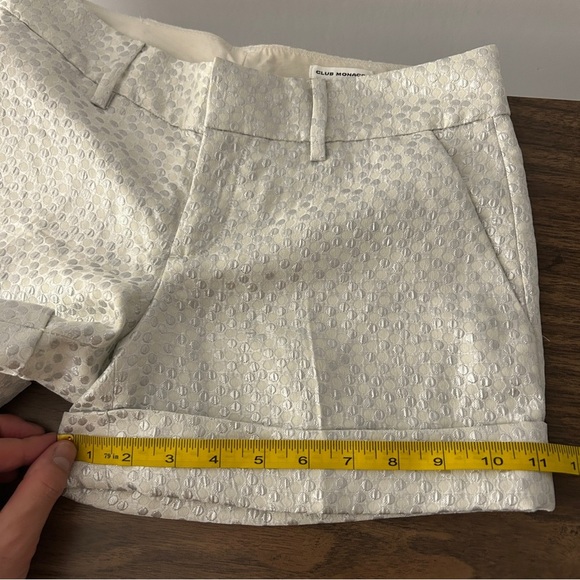 Club Monaco Metallic High Waist Shorts 2 - Picture 8 of 8